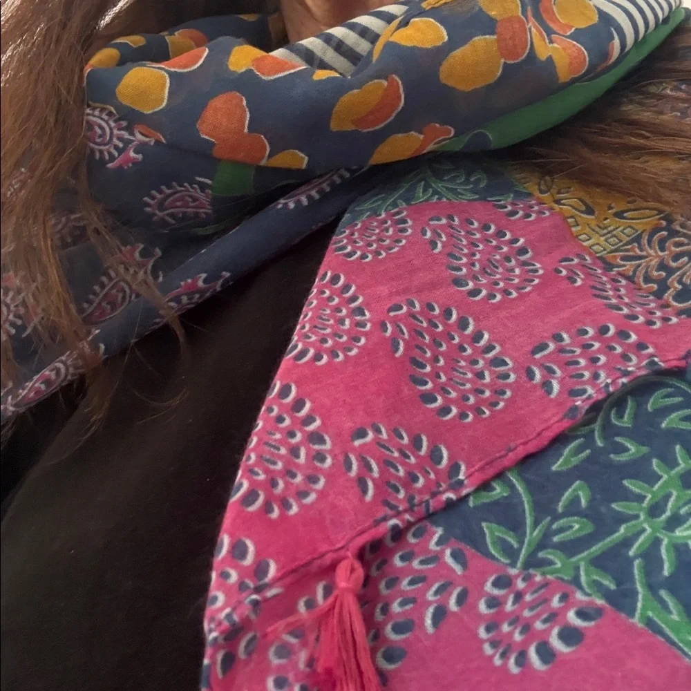 Colorful Patterned Scarf - Picture 4 of 4